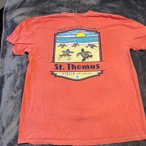 St. Thomas Virgin Islands Graphic Orange Tee XXL